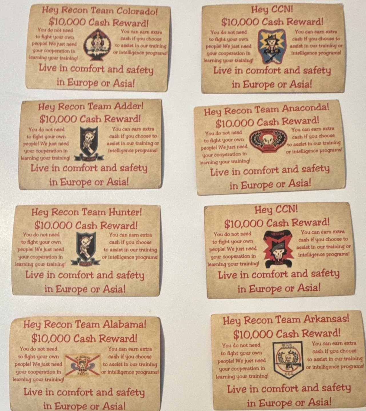 Vietnam War North Vietnamese Propaganda Card US Special Forces Circa 1960s Set 6