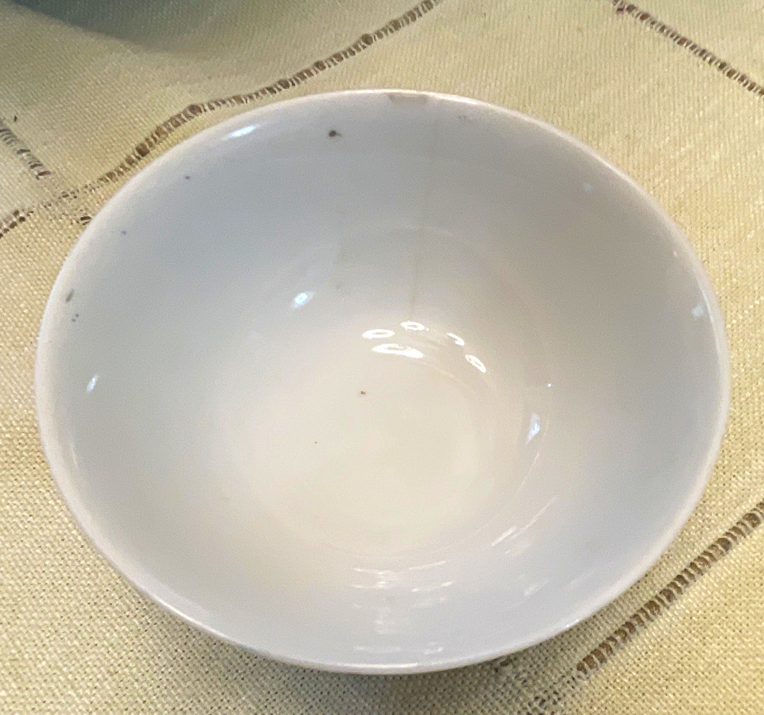 Pair Chinese Porcelain Decorative Bowls Yellow/Red Greek Key Border, Marks