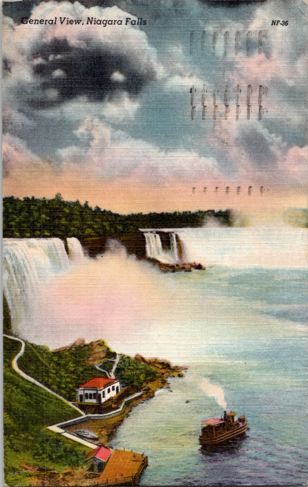 General View Niagara Falls America Vintage Postcard spc8