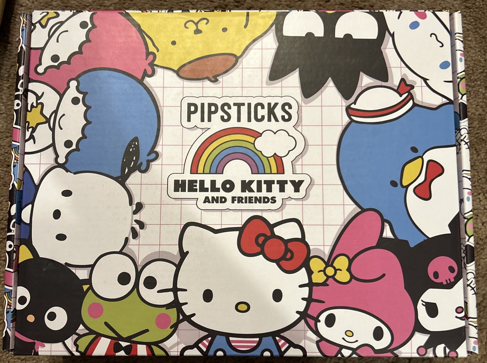 Unopened Pipsticks Hello Kitty Sanrio Sticker Dream Box w/Album Fuzzy Scented