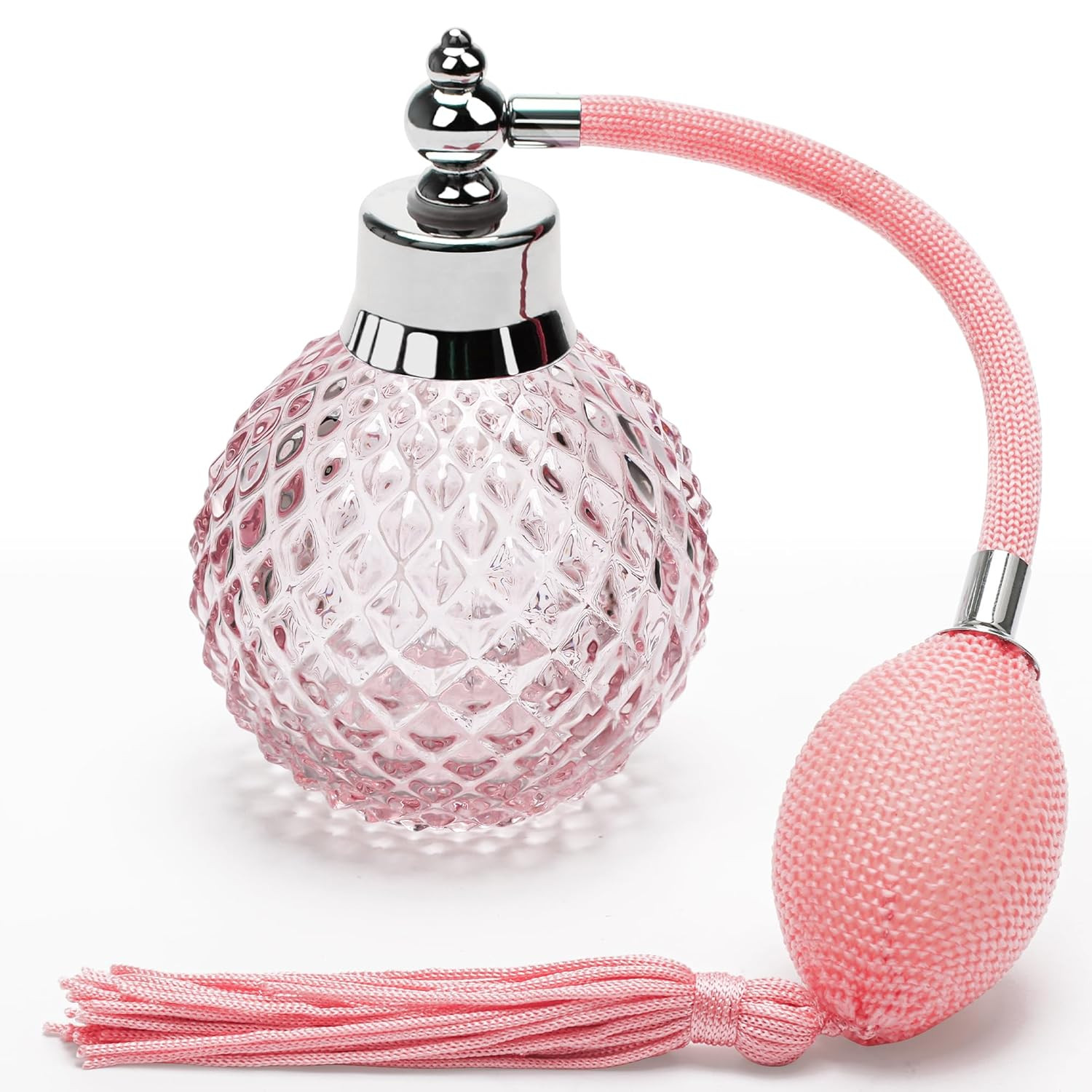 Crystal Art Vintage Style Refillable Perfume Atomizer Long Spray Bottle 100Ml (P