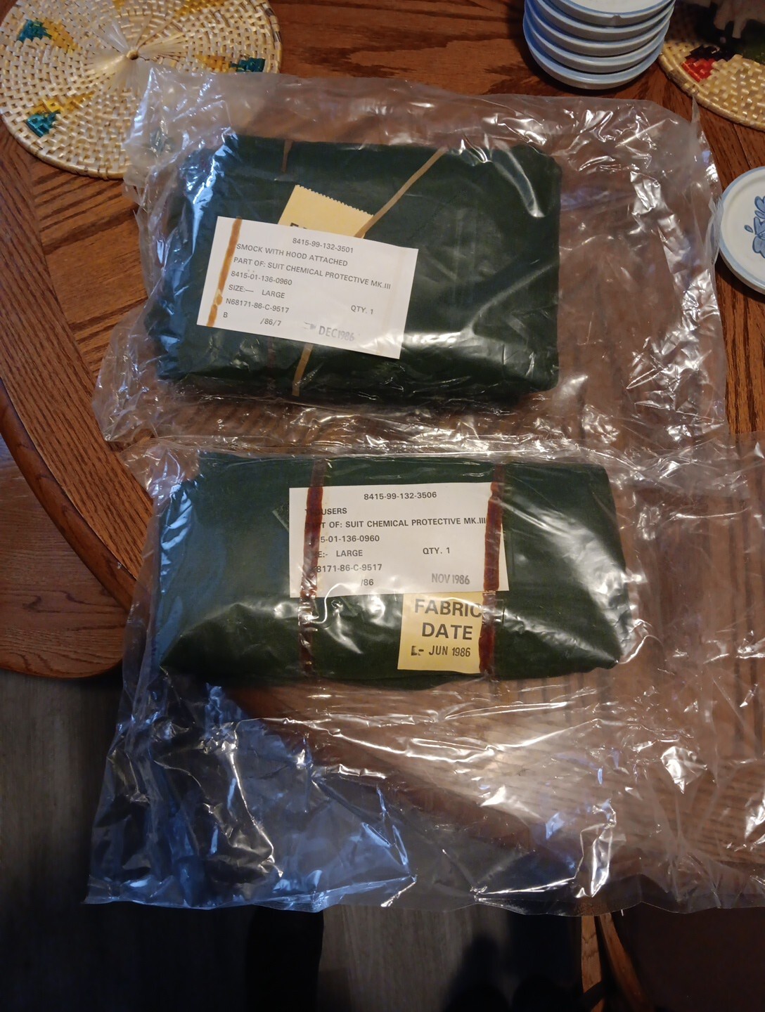 British Military N.B.C Chemical Suit - Smock And Trousers - New