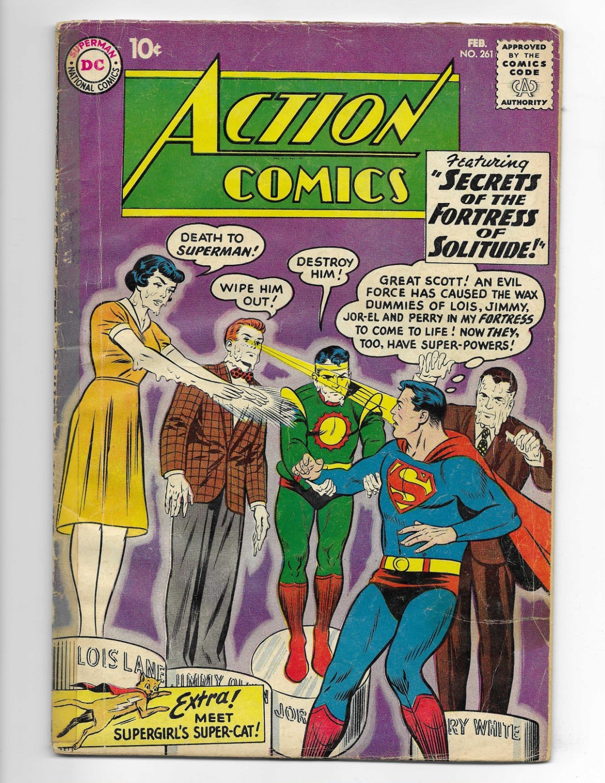 Action Comics 261 1960 DC Comics G/VG 3.0 1st App Streaky Supergirl Superman