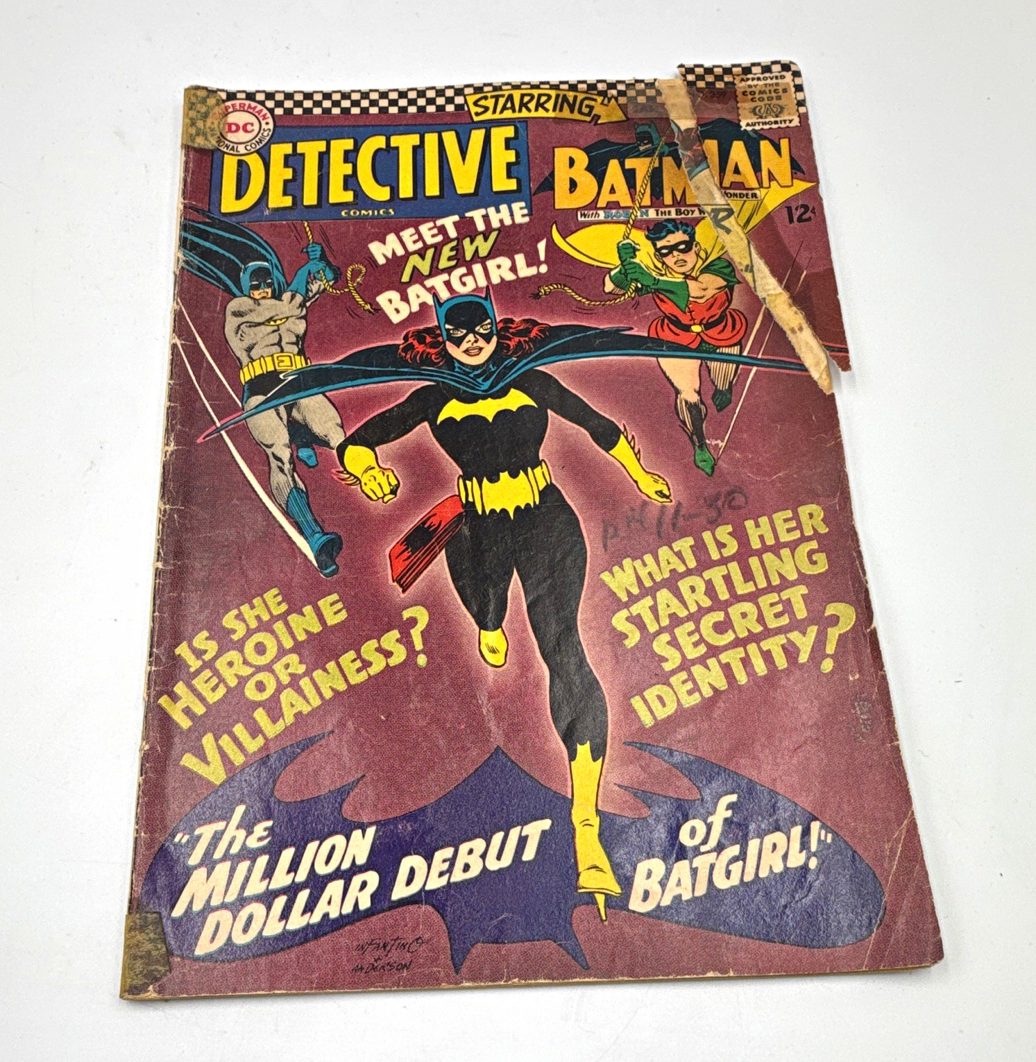 Detective Comics 359 1st Batgirl Barbara Gordon 1967 Silver Age Filler Key Raw