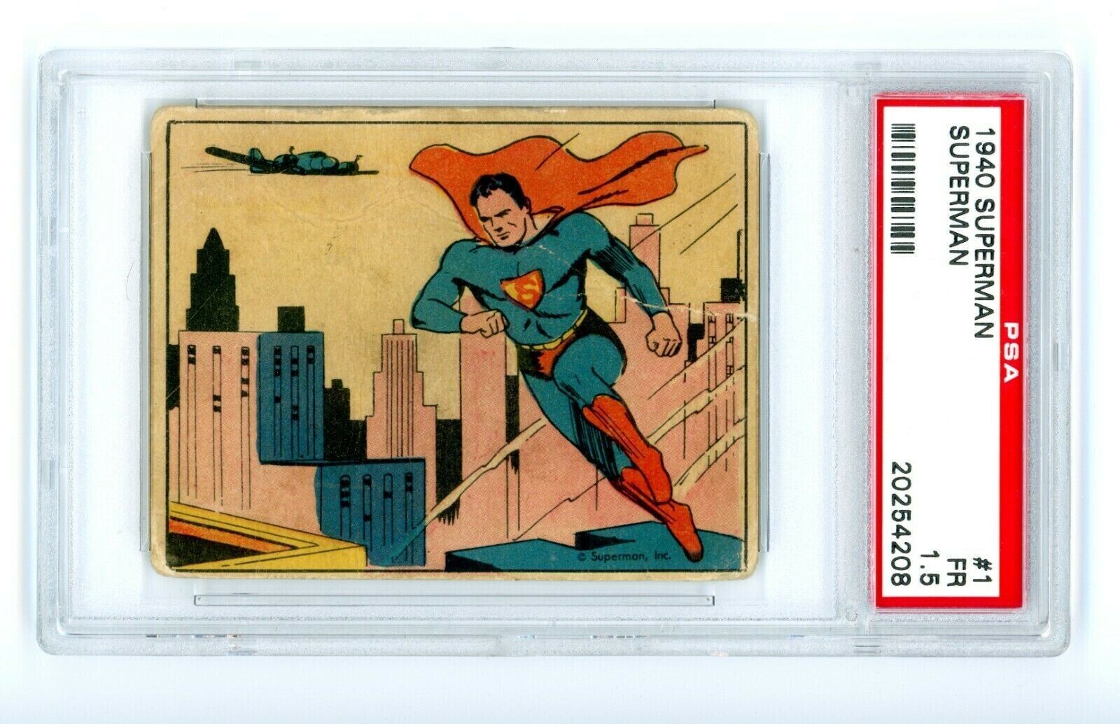 1940 Gum Inc Superman Rookie RC Rare Comic Card # 1 FR PSA 1.5