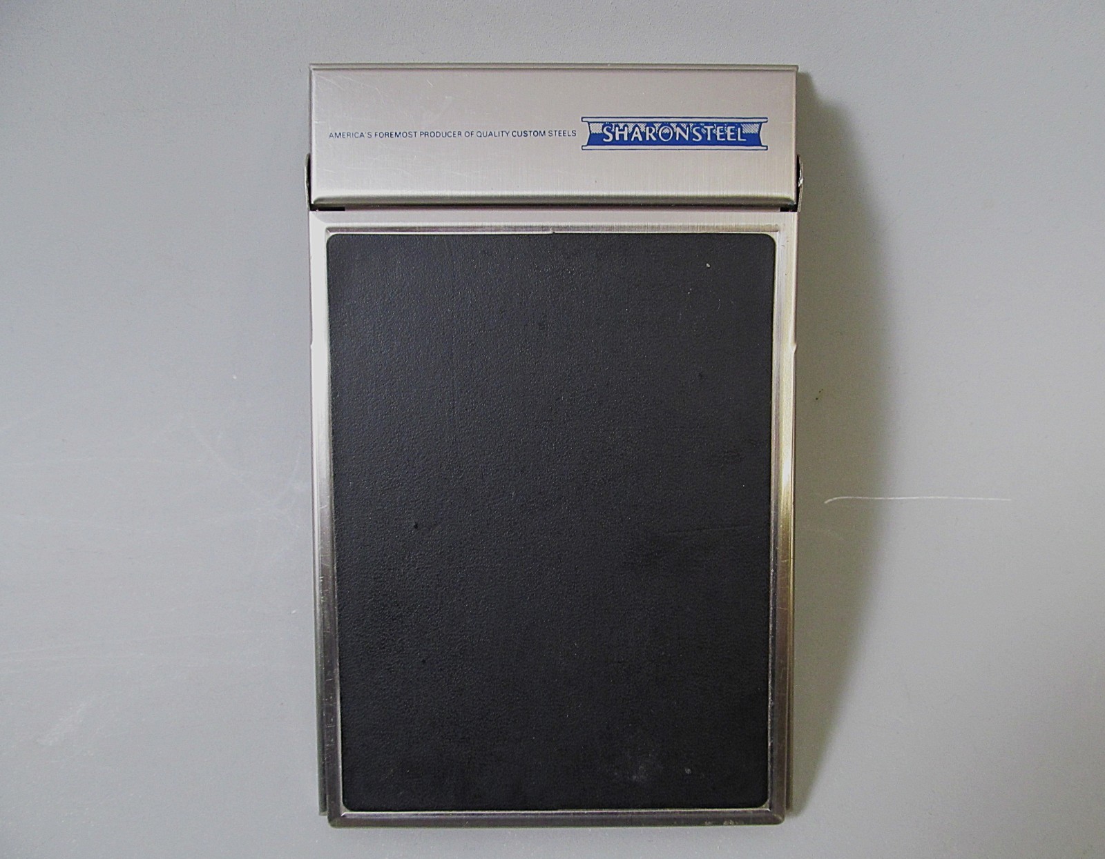 Vintage Sharon Steel Notepad Memo Holder Telephone Number w/ Shamblen Paper