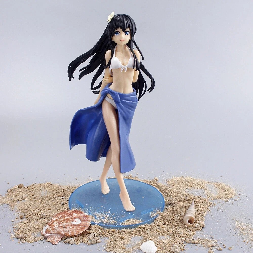 20CM Anime Yukino Bikini PVC Figure Summer Cute Girl Model Doll No Box Gift