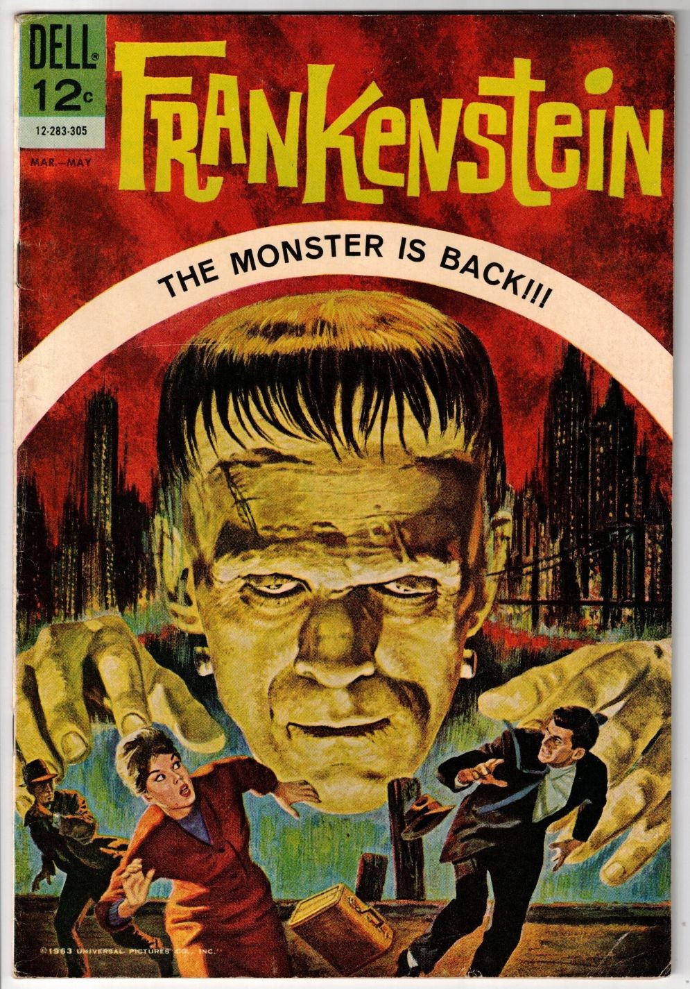 FRANKENSTEIN # 1 MOVIE CLASSICS (DELL) (1963) BOB JENNEY art - 1ST PRINTING
