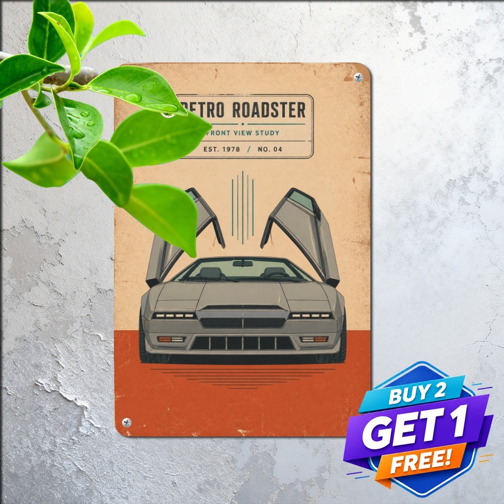 Classic Luxury German Sedan Automobile Garage Decor Plaque Retro Metal Tin
