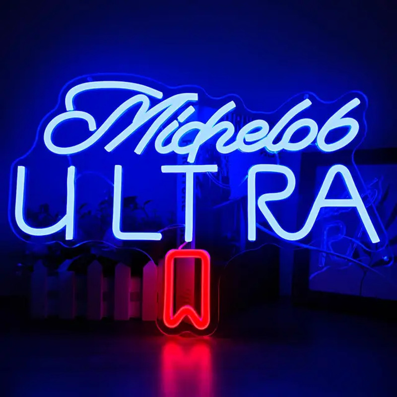 Michelob Ultra Beer Neon Sign Decor for Room Office Garage Man Cave Party