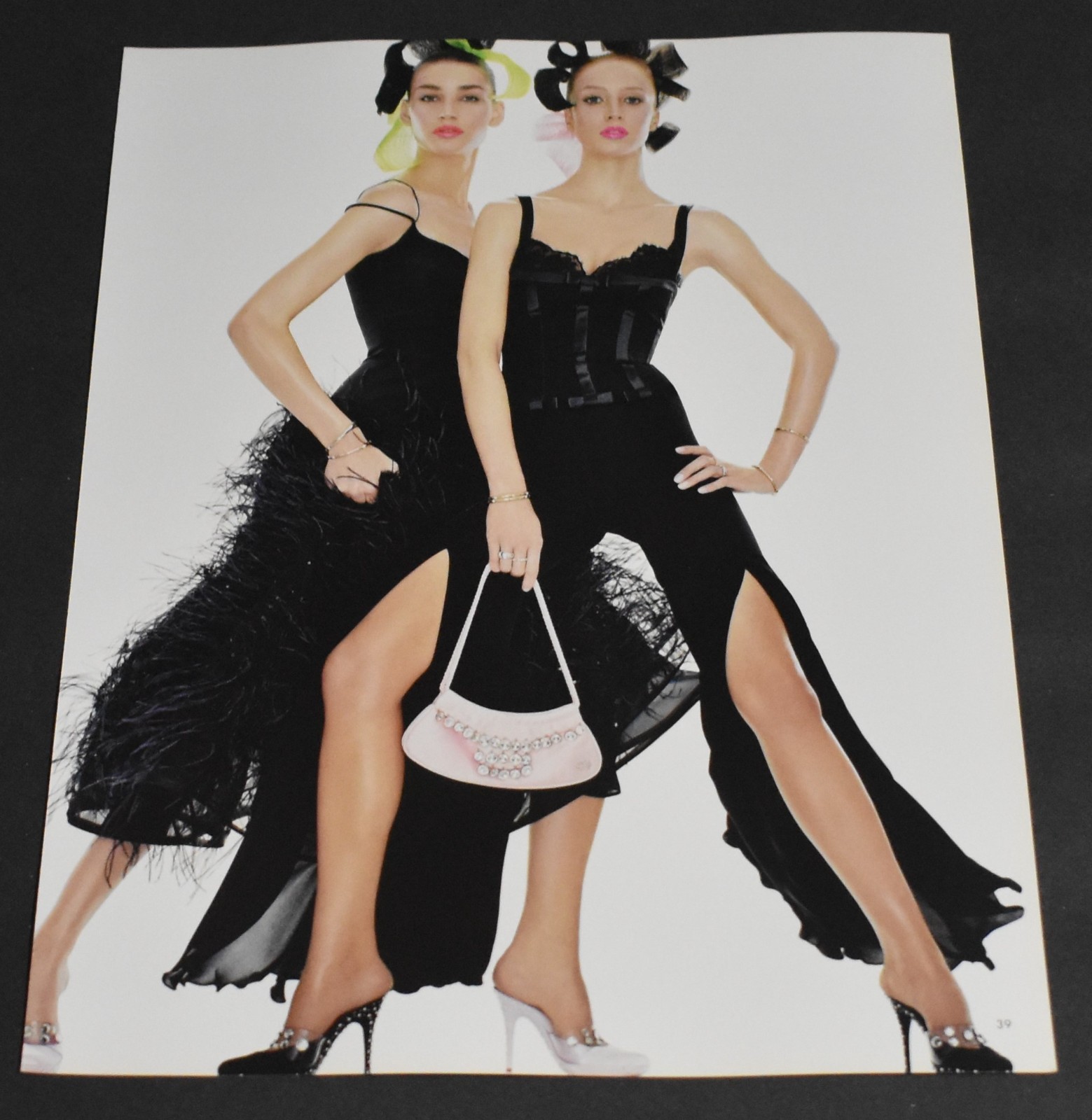 2004 Print Ad Sexy Fashion Long Legs Lady Heels Brunette Dress Thighs Beauty A3