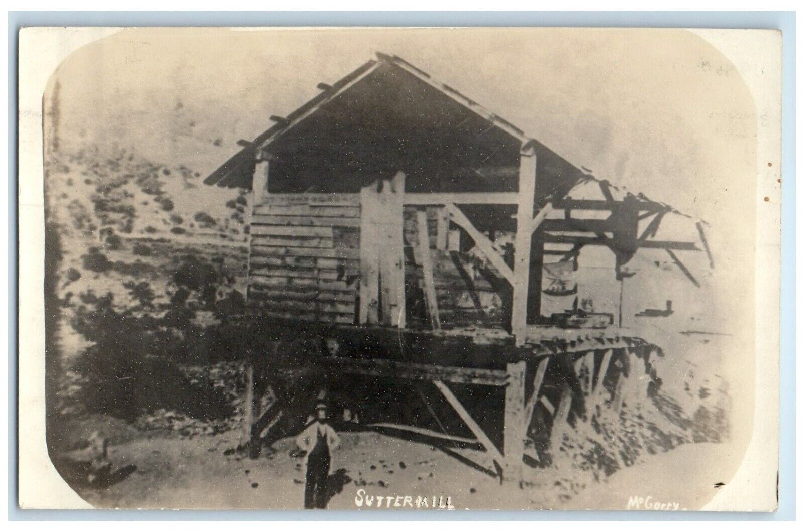 c1910's Sutter's Mill Gold Discovered Colona California CA RPPC Photo Postcard