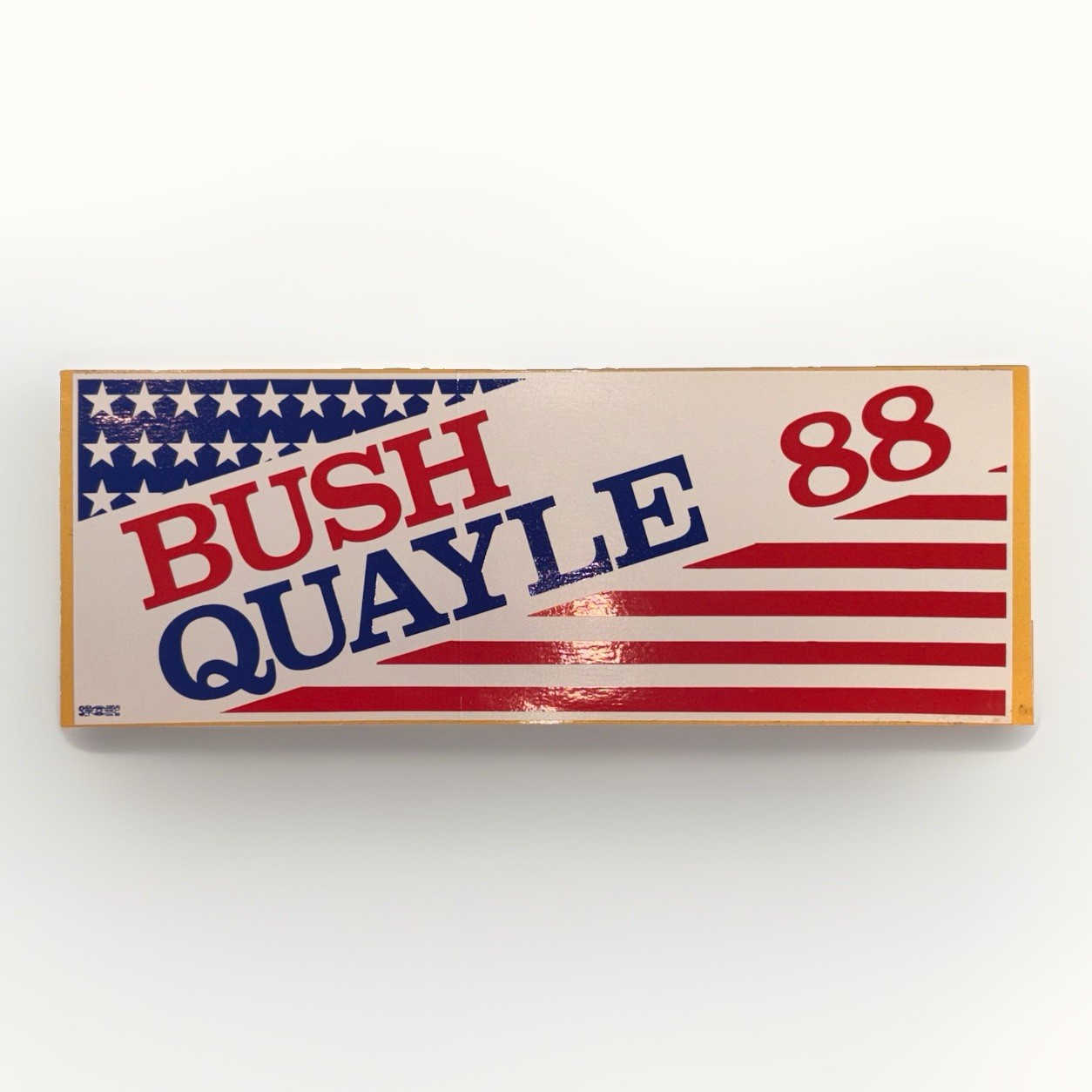 Vintage 1988 Bush Quayle Presidential Election Bumper Advertising Sticker Decal