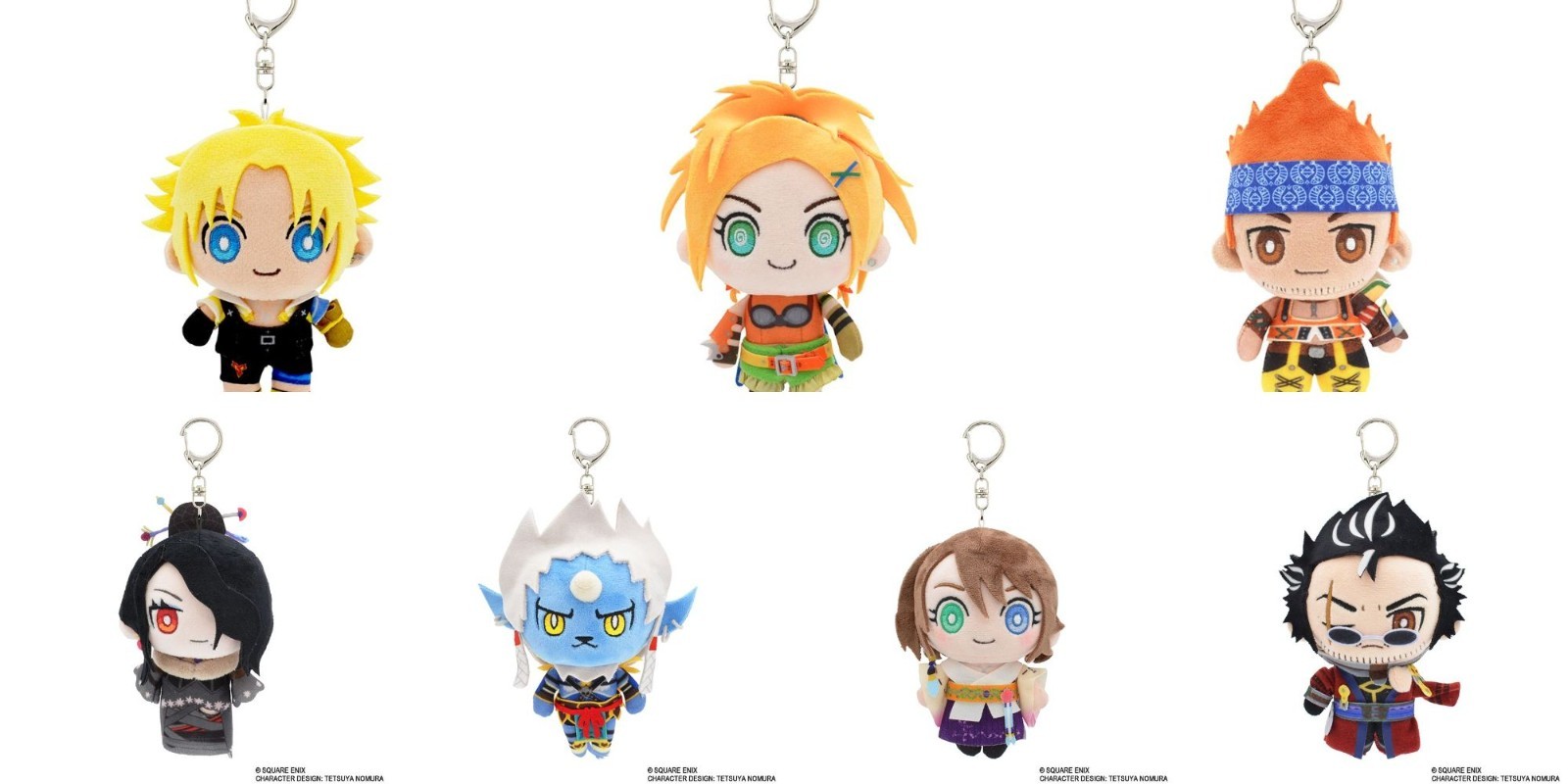 Preorder Set of 7 Final Fantasy X Pocket Peeplets Plush Toy Keychain
