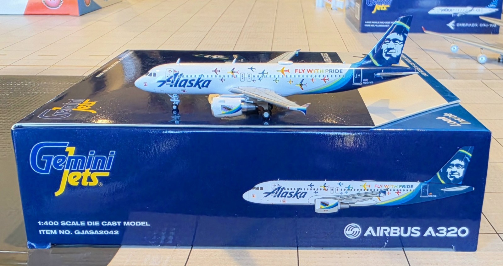ALASKA AIRLINES A320 Fly With Pride Livery Gemini Jets 1/400 GJASA2042