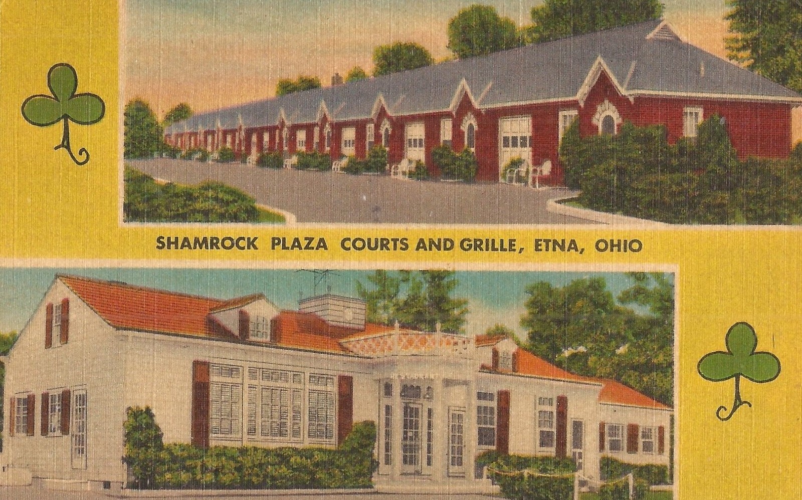 Etna, OHIO - Shamrock Plaza Courts & Grille - ROADSIDE AMERICA ADVERTISING