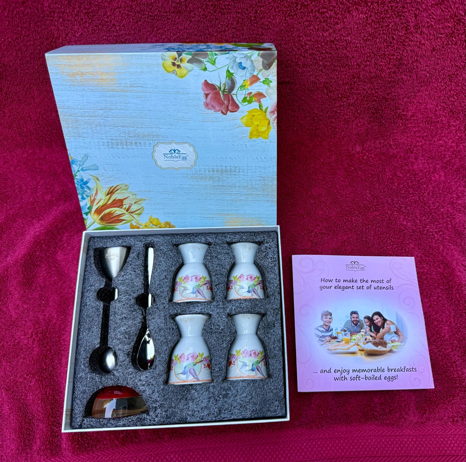 NobleEgg Complete Egg Cup Gift Set – Excellent Condition