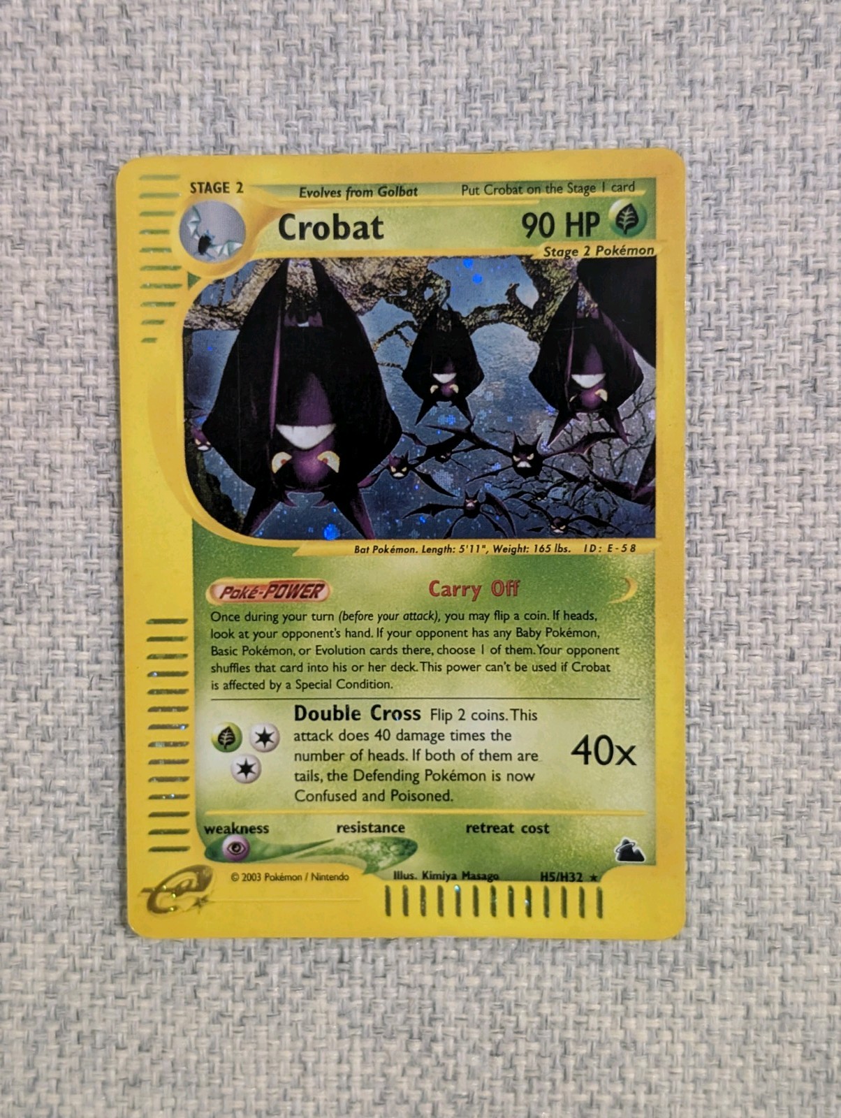 Crobat H5/H32 Pokémon Card Skyridge Holo