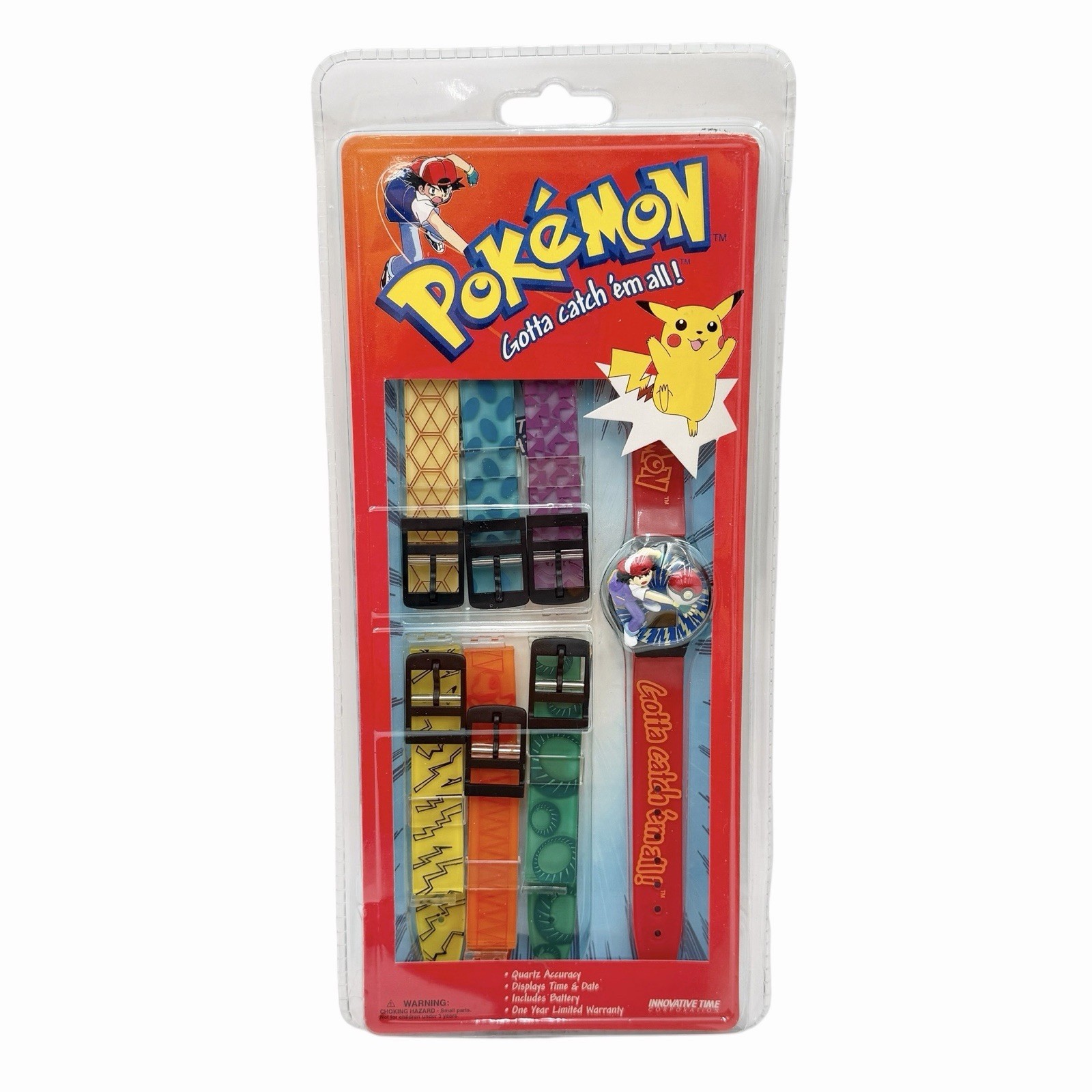 Vintage 1999 Pokemon Gotta Catch em All Watch With 4 Wrist Bands Innovative Time