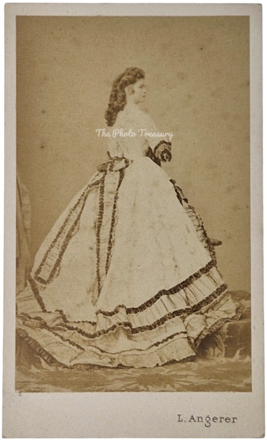 CDV EMPRESS SISI ELISABETH OF AUSTRIA ROYAL PHOTO ANGERER WIEN VIENNA AUSTRIA 