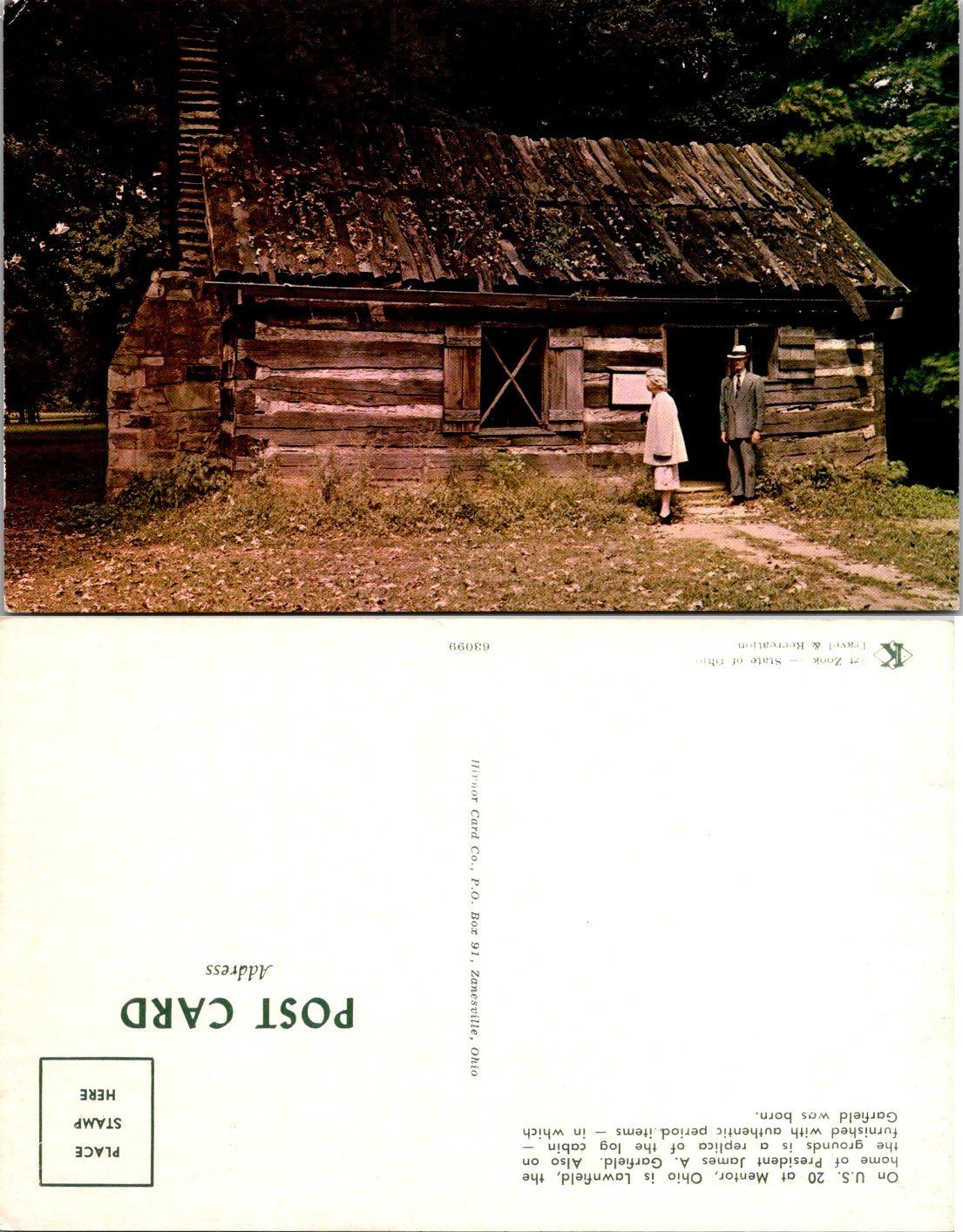 Hilton Card Co Postcard Vintage Lawnfield President James A Garfield Mentor Ohio