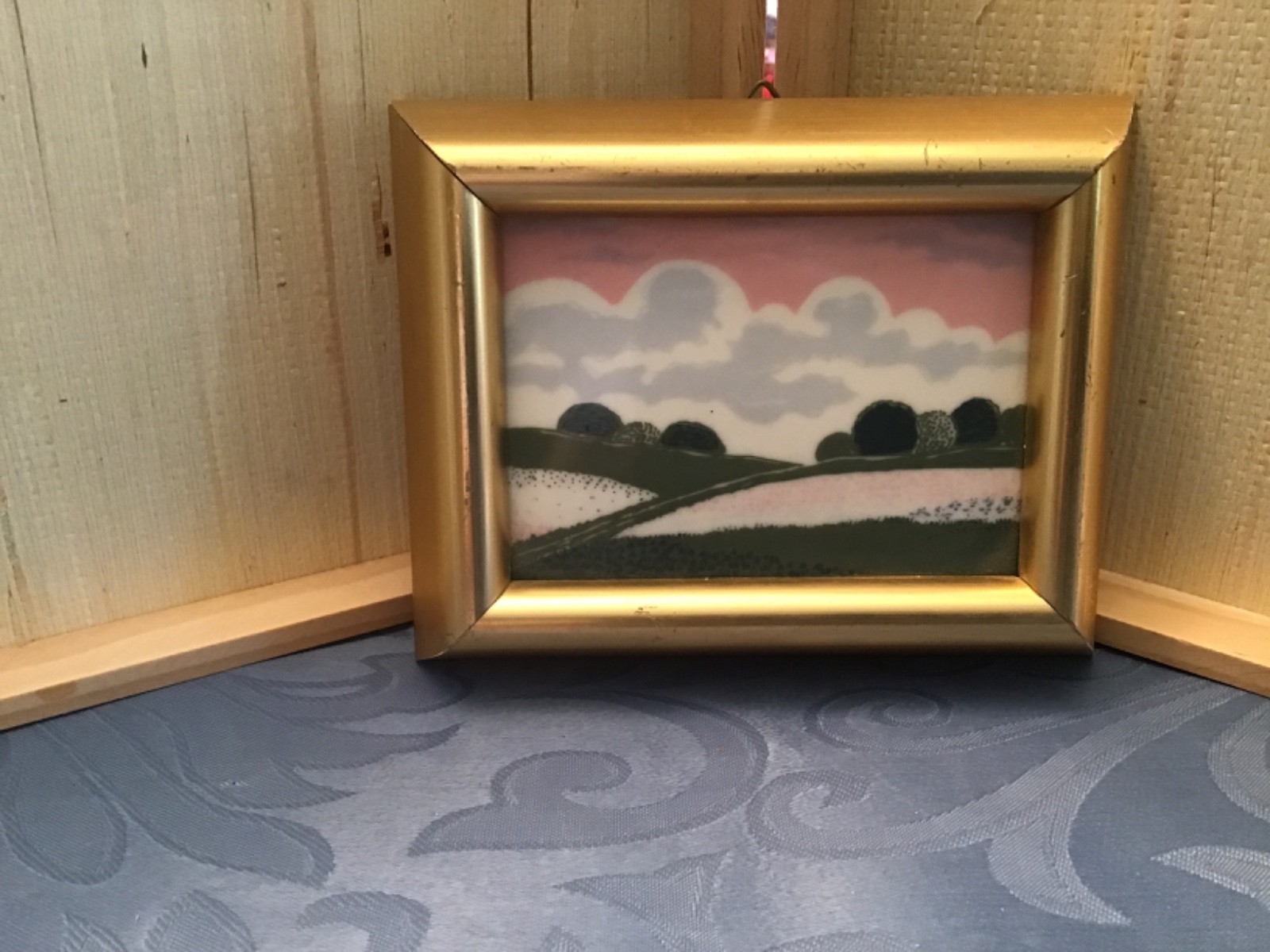 Vtg PORSGRUND Porcelain Art Tile of Landscape Norway by Anne Marie Odegaard Vtg PORSGRUND Porcelain Art Tile of Landscape Norway by Anne Marie Odegaard