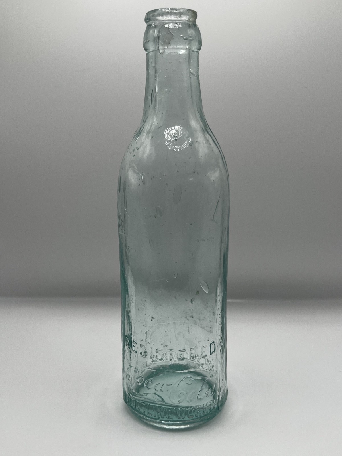 1910-1915 New Bern NC Straight Side Coca Cola Bottle (Aqua Blue)