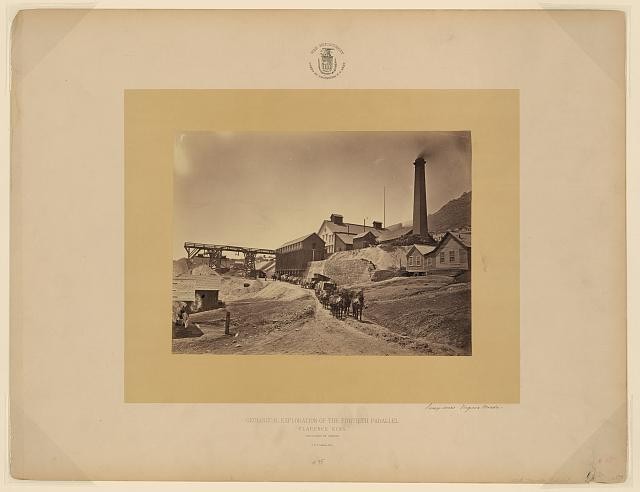 Virginia City Nevada Savage Works Mill 1868 Mine Buildings Horse Wagon