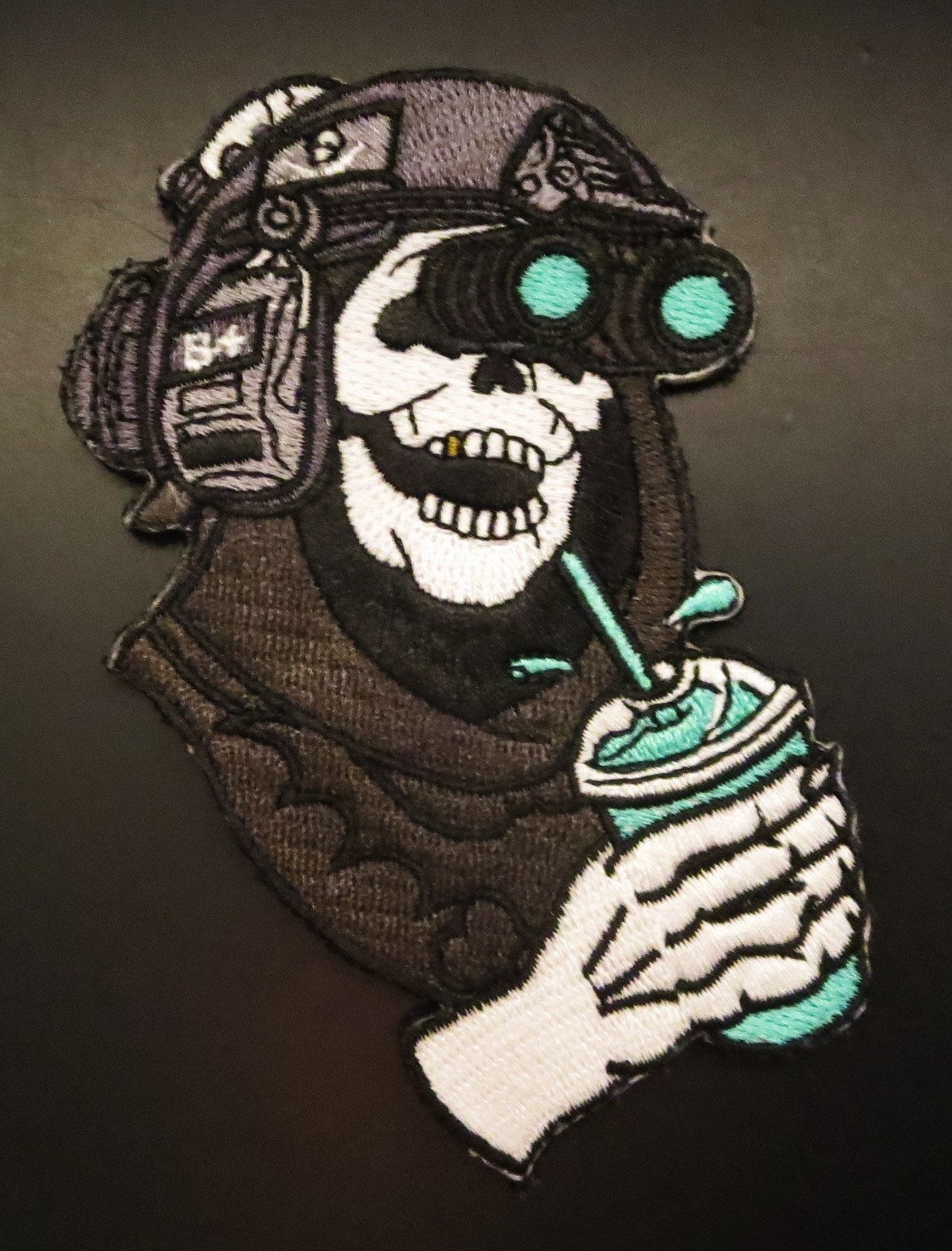 WASTELAND KOOKS x WHITE PHOSPHOR BAJA BLUE MISFORTUNES EMBROIDERED PATCH WASTELAND KOOKS x WHITE PHOSPHOR BAJA BLUE MISFORTUNES EMBROIDERED PATCH