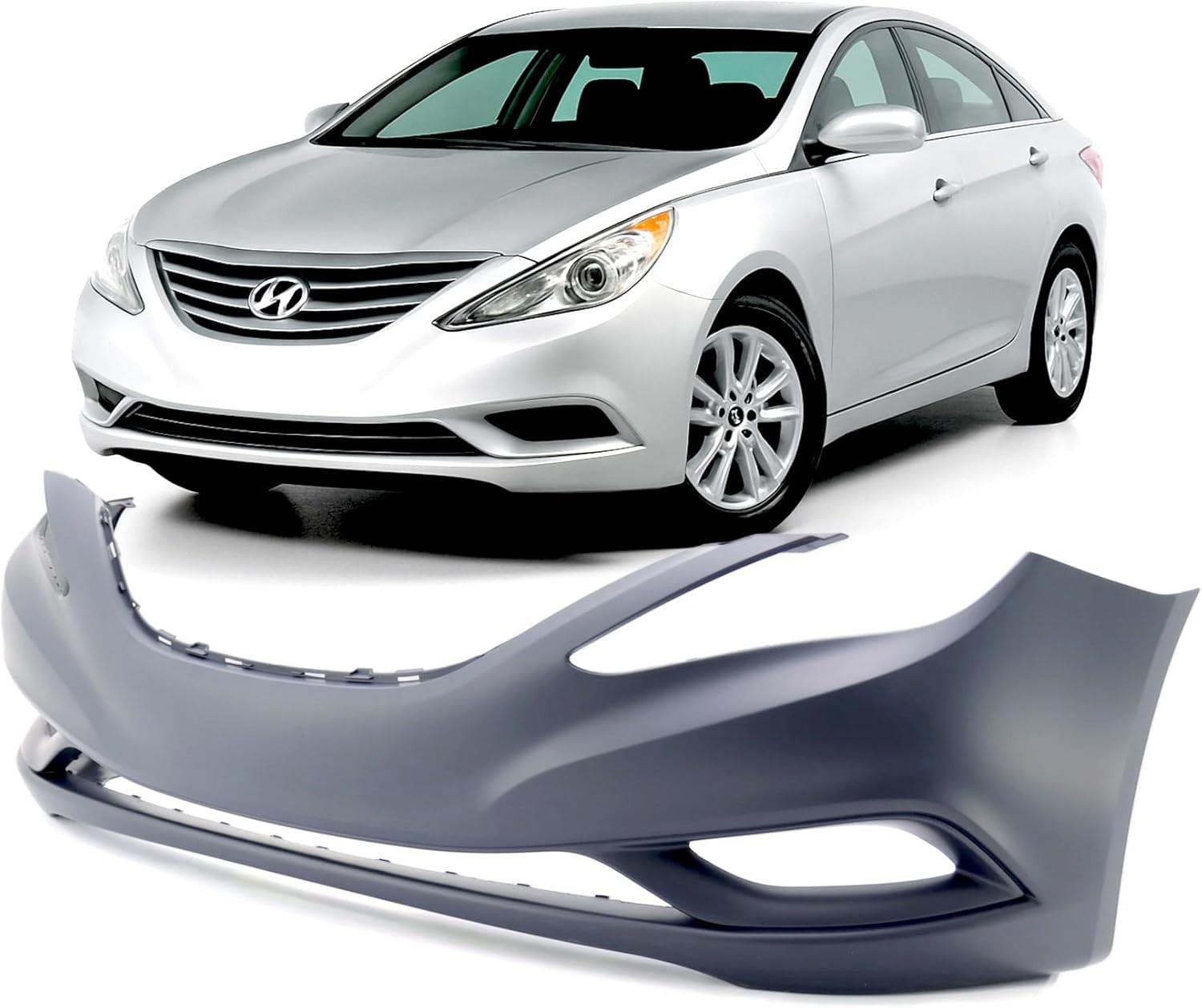 Compatible with Front Bumper Cover 2011-2013 Hyundai Sonata GLS GL Limited SE 2.