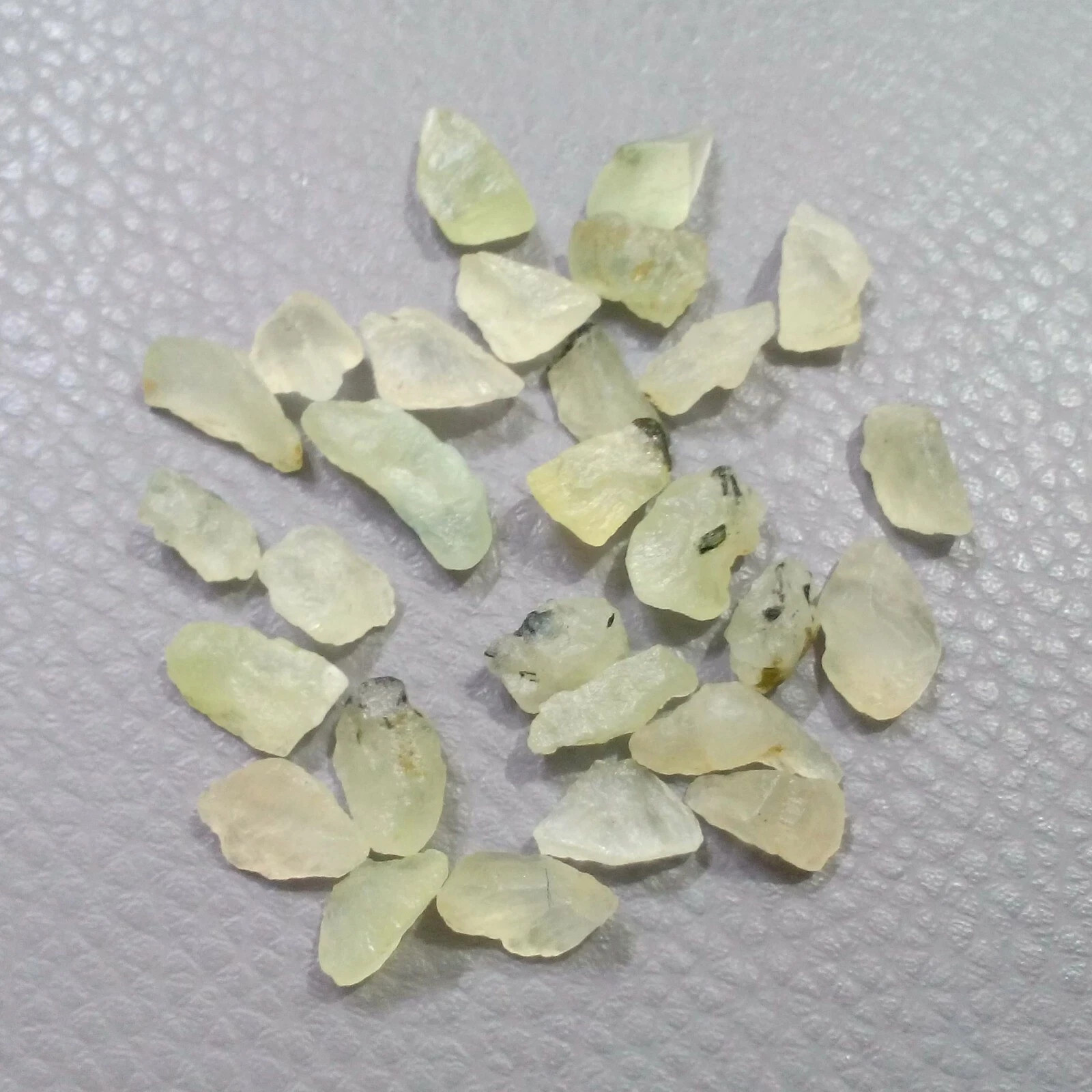 Fantastic Green Prehnite Raw,28 Piece Rare Green Prehnite Crystal Rough Jewelry