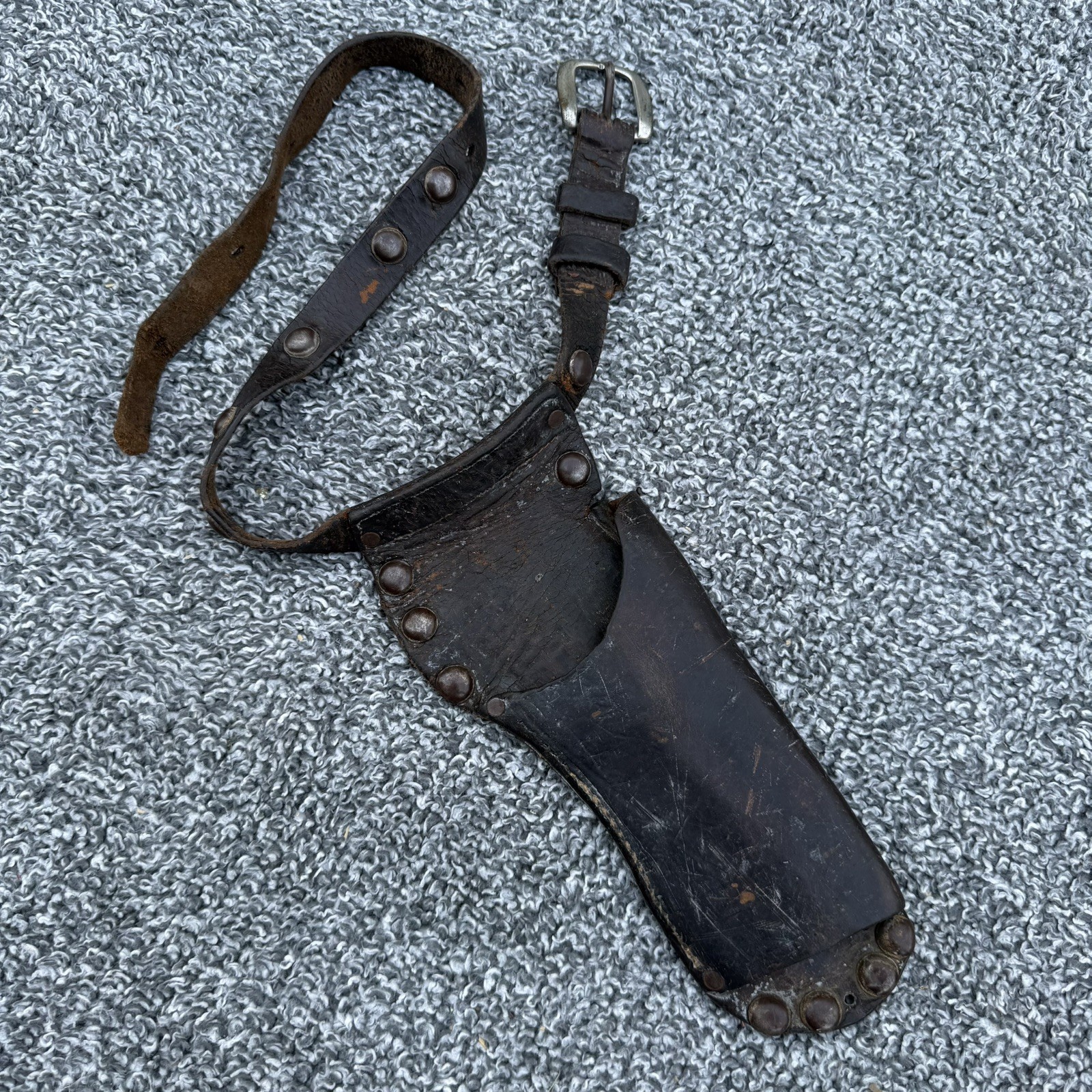 Vintage WWII US Army Leather Holster 45 Caliber With Belt