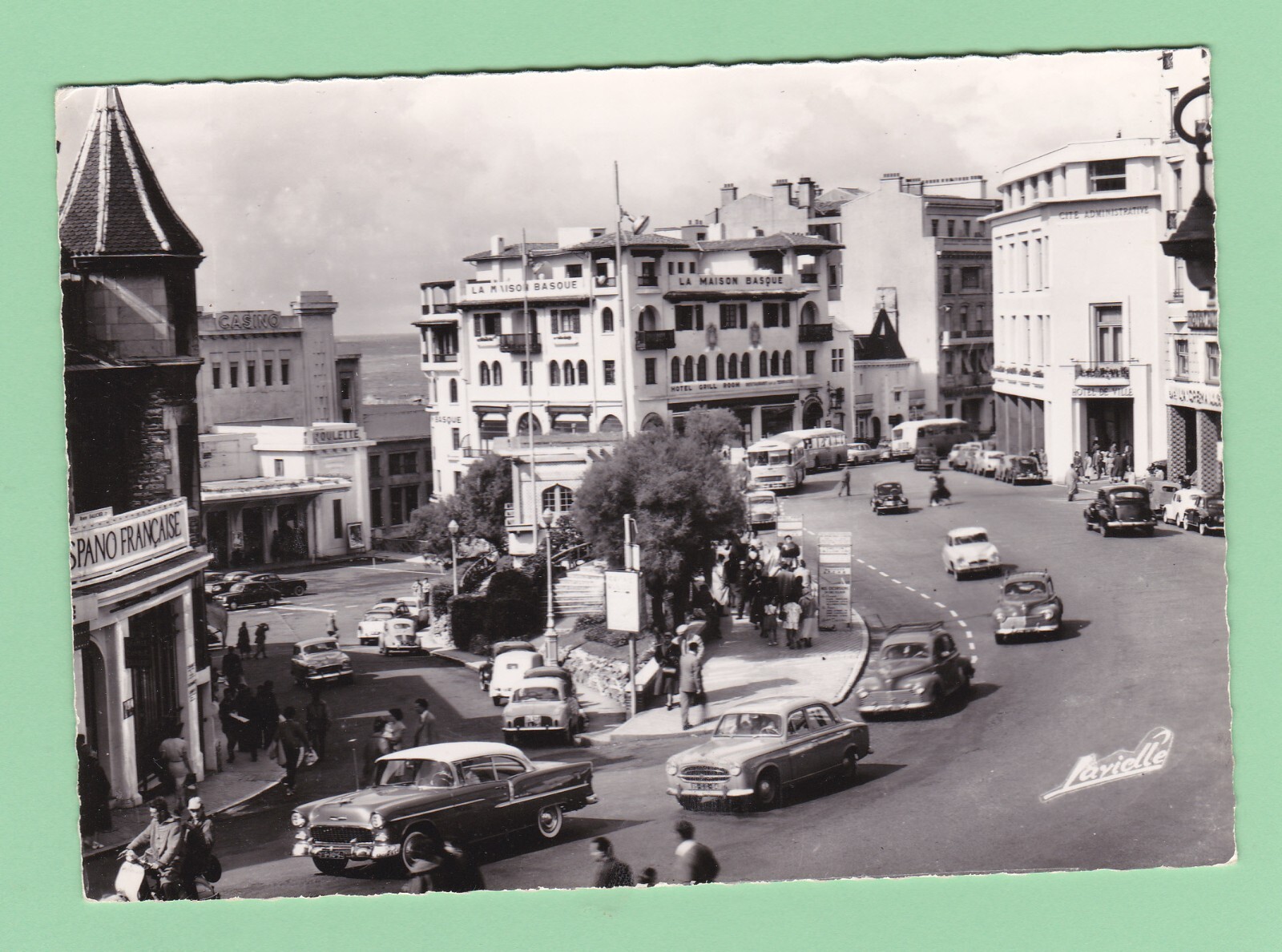 Vintage B&W Photo Postcards Biarritz France La Centre de la Ville Vintage B&W Photo Postcards Biarritz France La Centre de la Ville