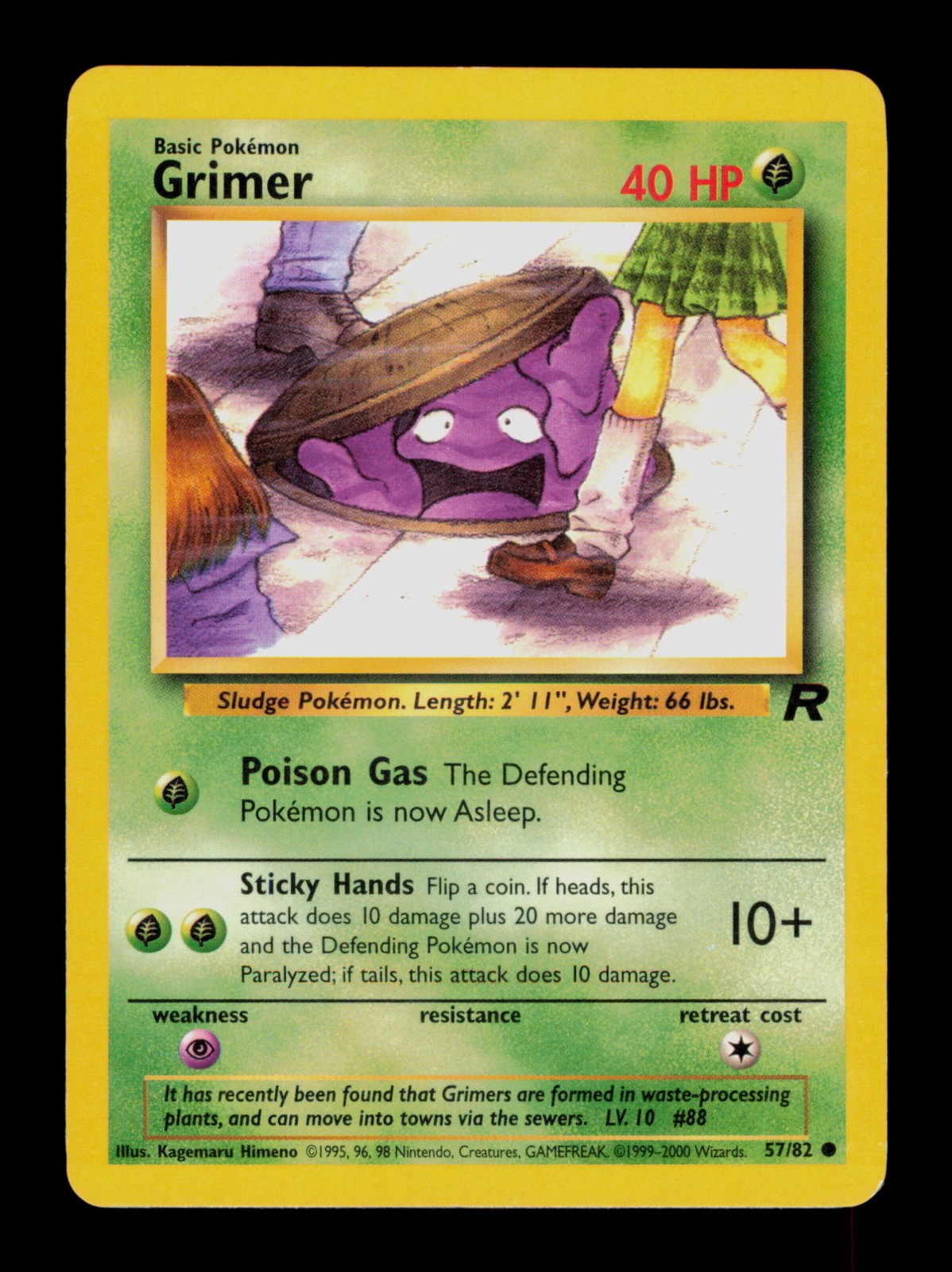 Grimer 57/82 Pokemon Team Rocket Trading Card TCG