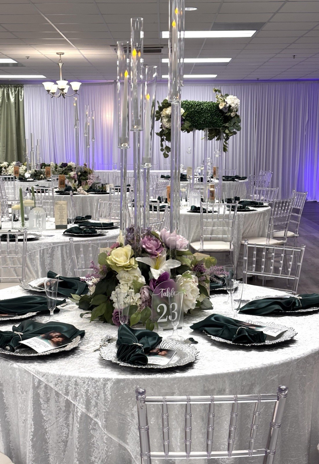 5 Arm Wedding Table Centerpiece CRYSTAL 51