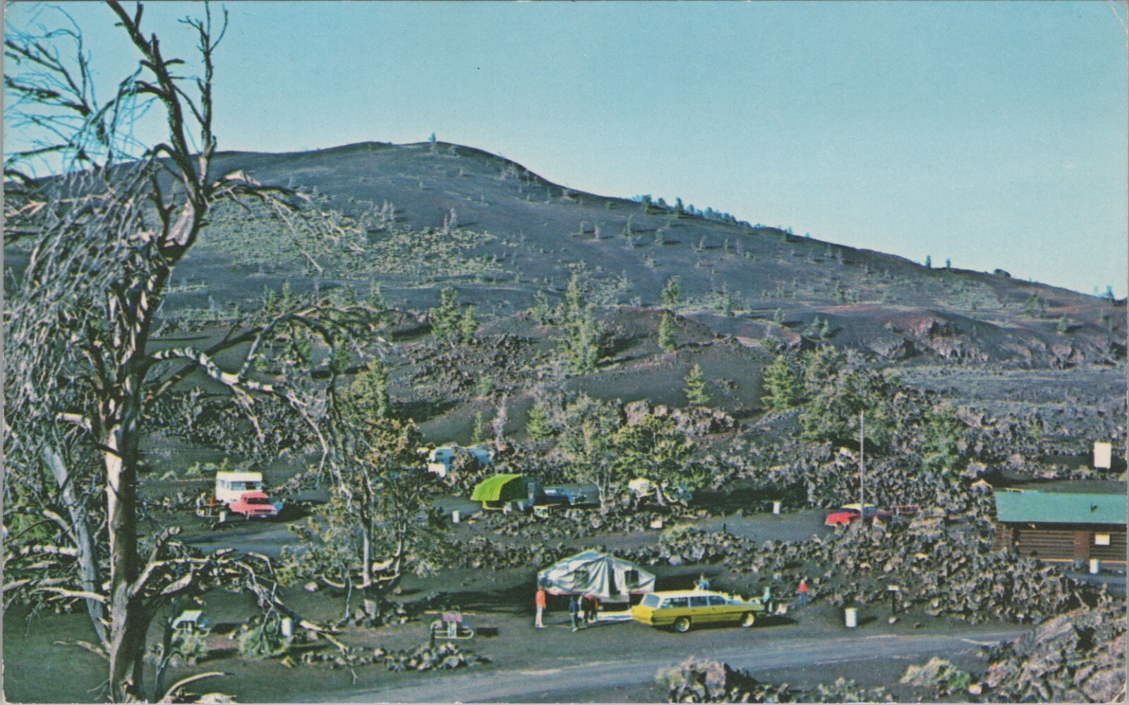 Campground Idaho Craters of Moon aa lava flow National Monument postcard F339