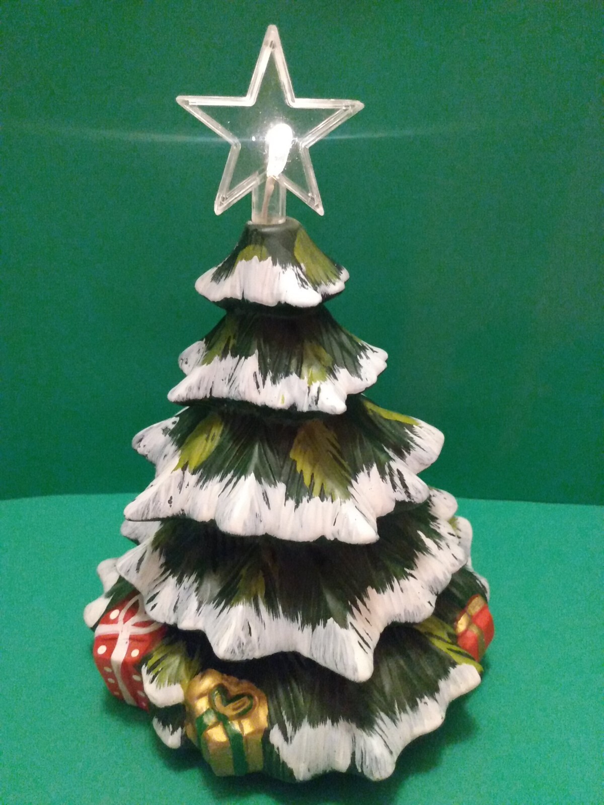 Vintage Mr Christmas Porcelain Tree Light Plays Various Of Song's  8
