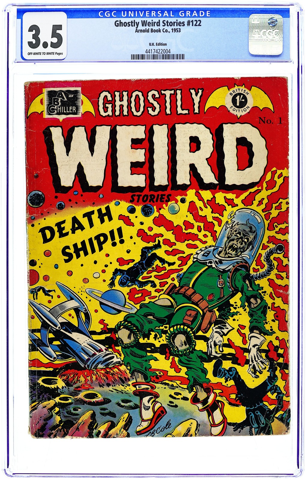 Ghostly Weird Stories #1 CGC 3.5 1953 4417422004
