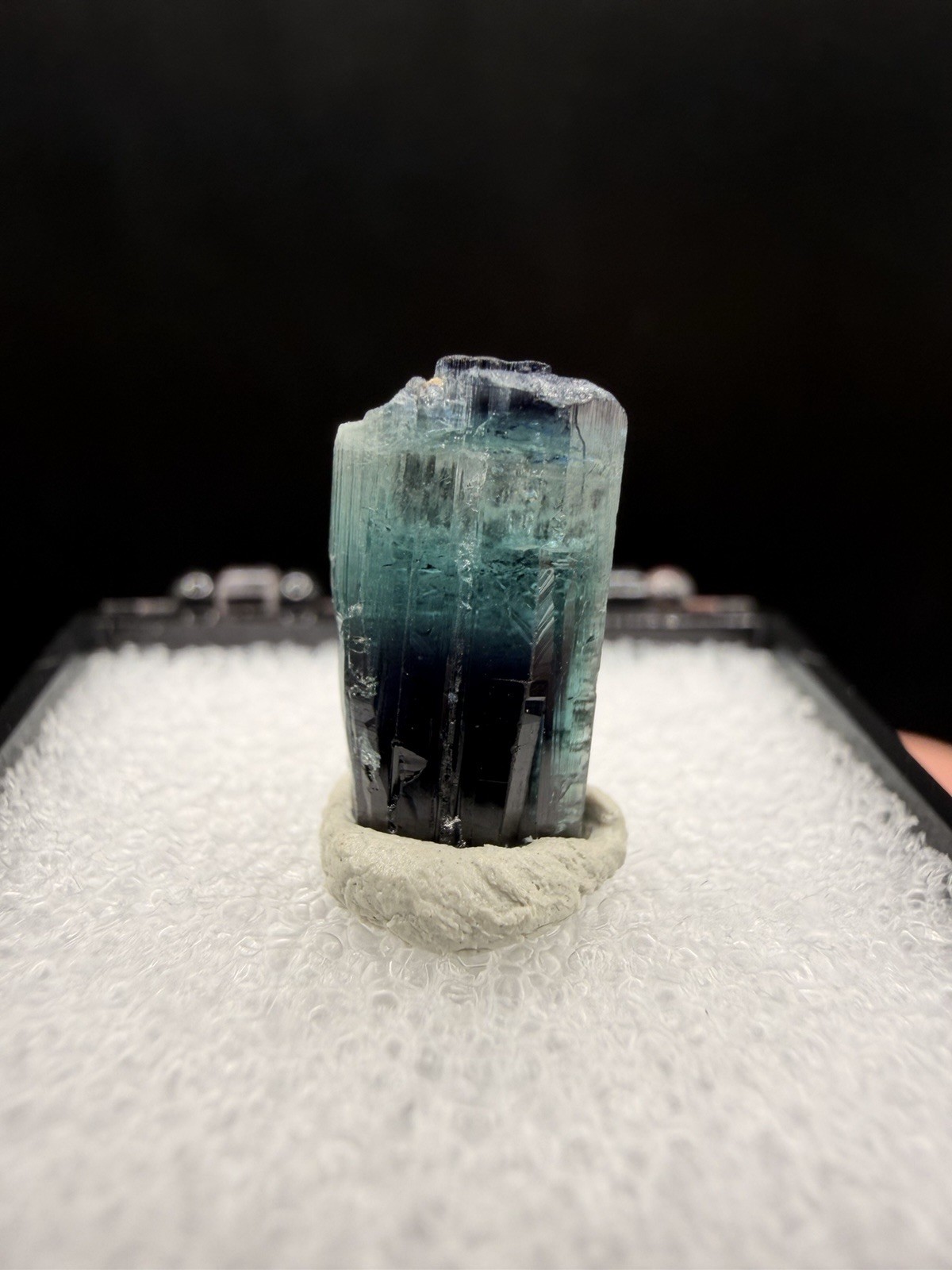 Gem Blue Indicolite Tourmaline Crystal (Thumbnail) - Mt Mica, Maine