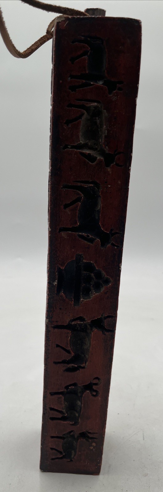 Antique Gandhanra Tibetan Buddhist Zanpar Wood Ceramic Mold Stick Animal Grains