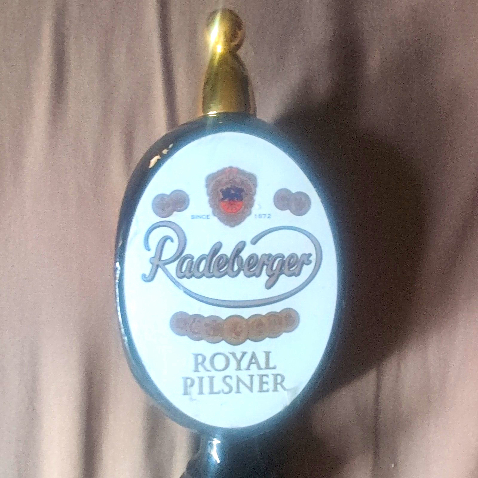 Radeberger Brewery Royal Pilsner Bier Beer 14-inch Tap Handle Brass Fitting Used