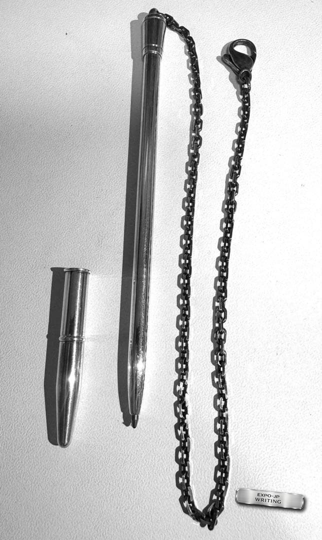 Hermès Ballpoint Pen 925 Silver with Chain