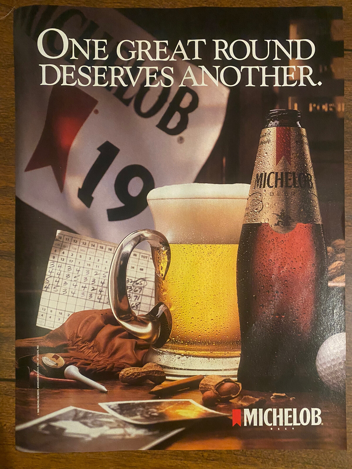 1988 Michelob Ultra Vintage Print Ad Golf