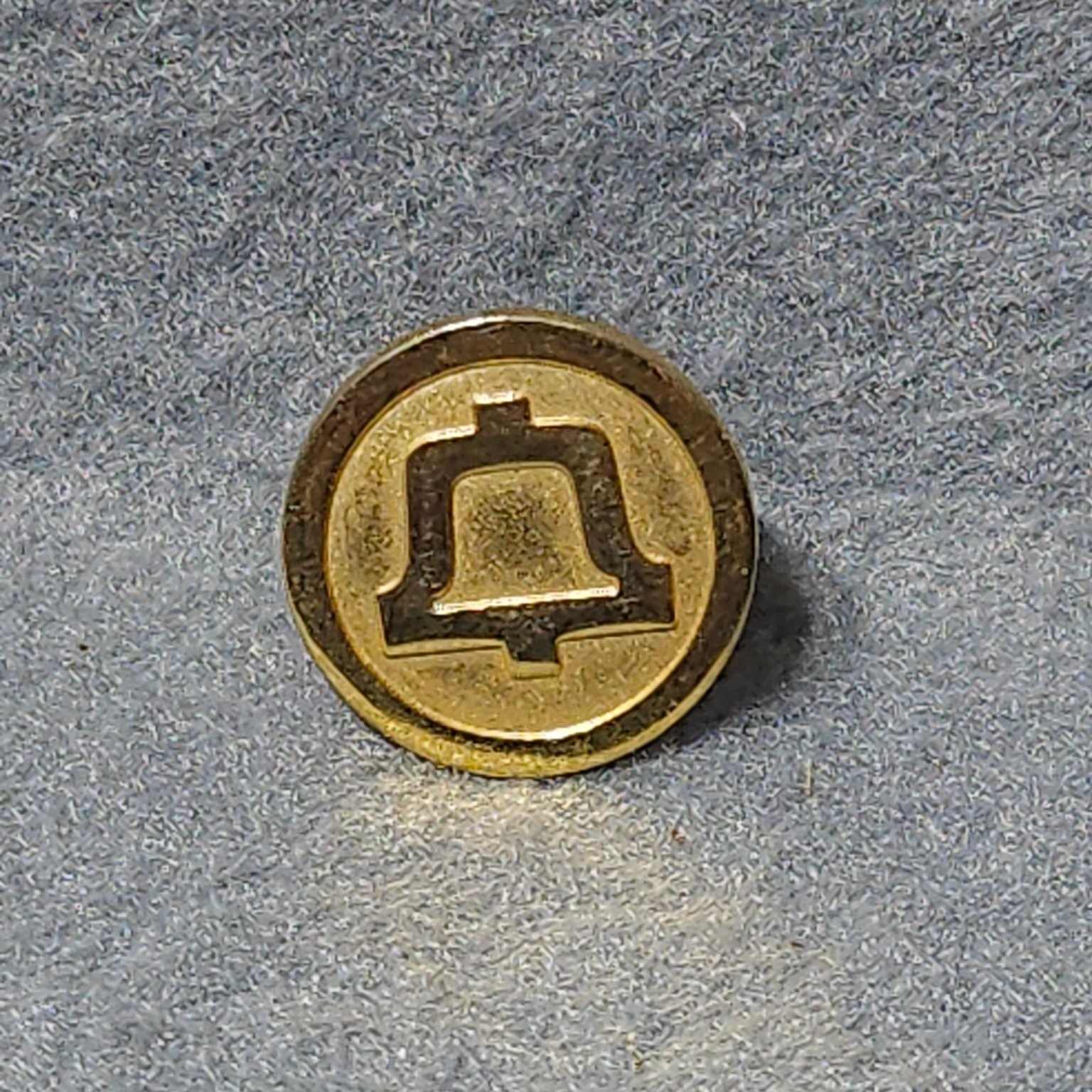 Vintage Bell System AT&T Gold Tone Bell Logo Lapel Pin Tack Tie Pin Advertising Vintage Bell System AT&T Gold Tone Bell Logo Lapel Pin Tack Tie Pin Advertising