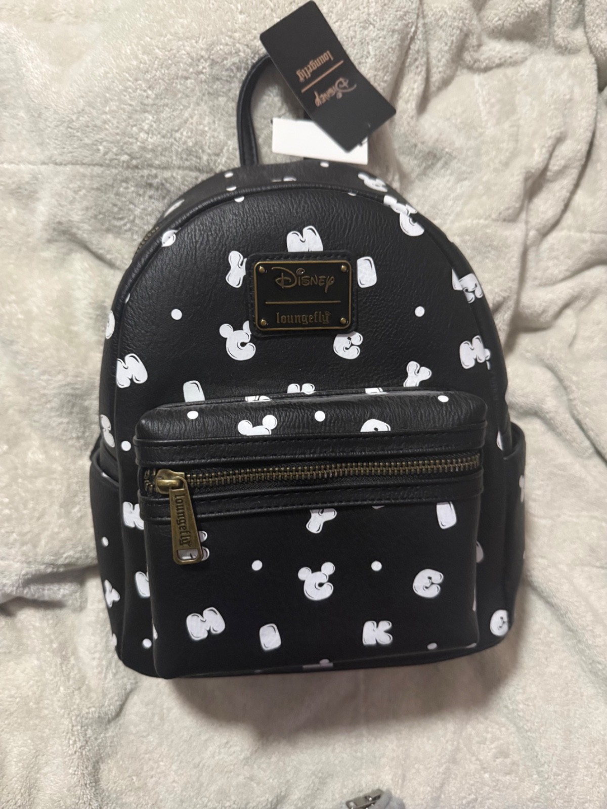 Loungefly Disney Mickey Mouse Letters, Black Mini Backpack