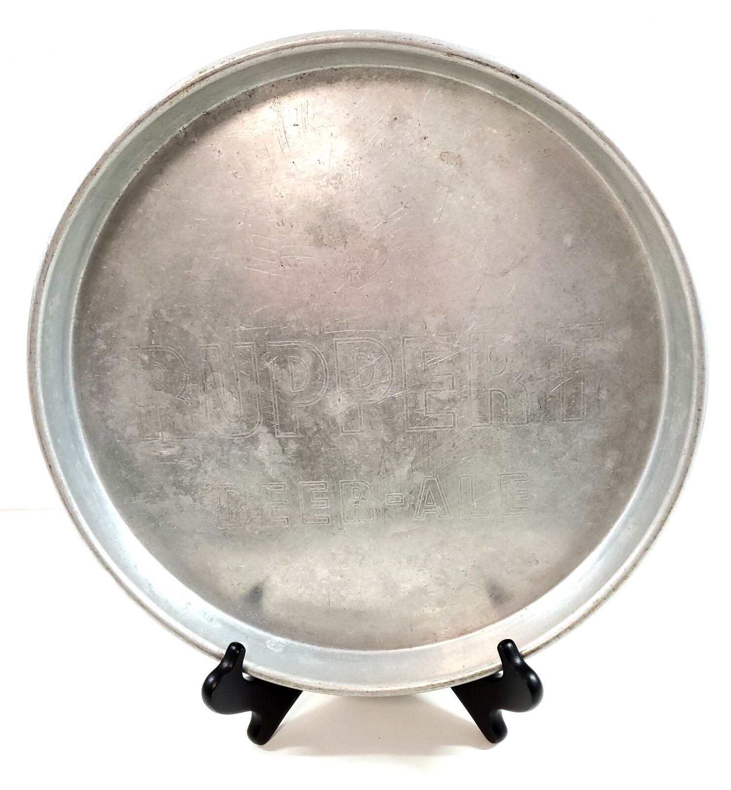 Vintage Ruppert Beer Ale 1947 Breweriana Aluminum Round Tray