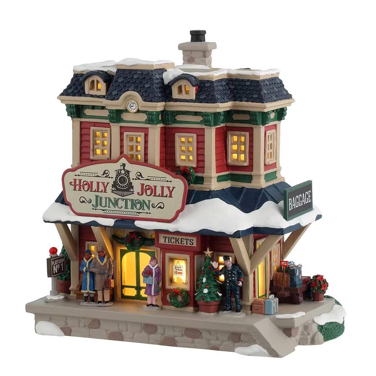 Lemax Caddington Village Holly Jolly Junction With Festive Decorations 45274