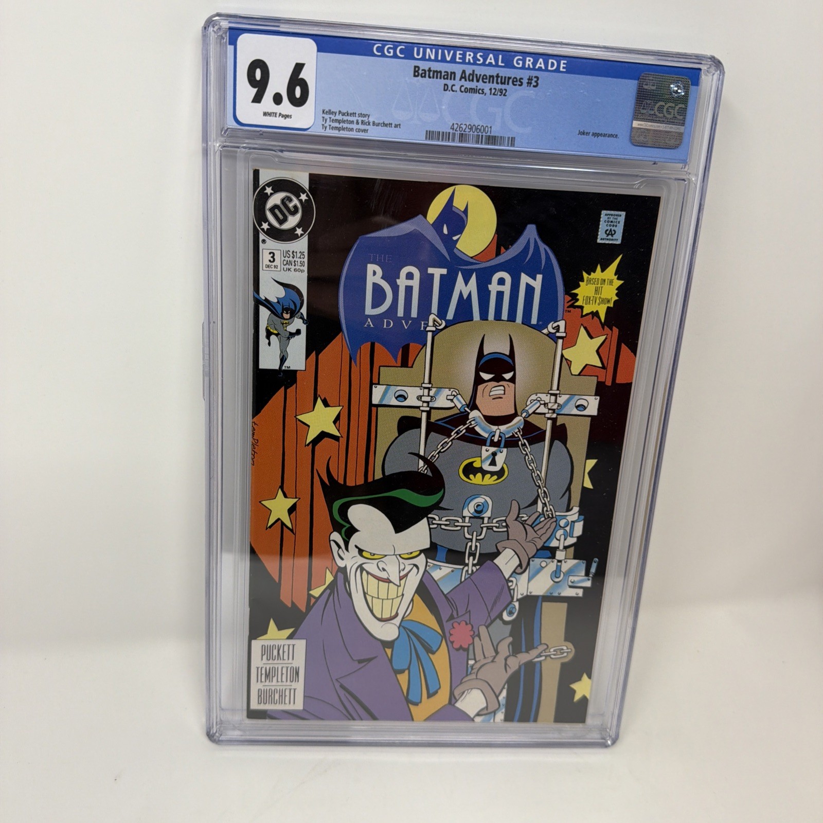 DC 1992 | Batman Adventures #3 | Joker appearance | CGC 9.6 WHITE Pages