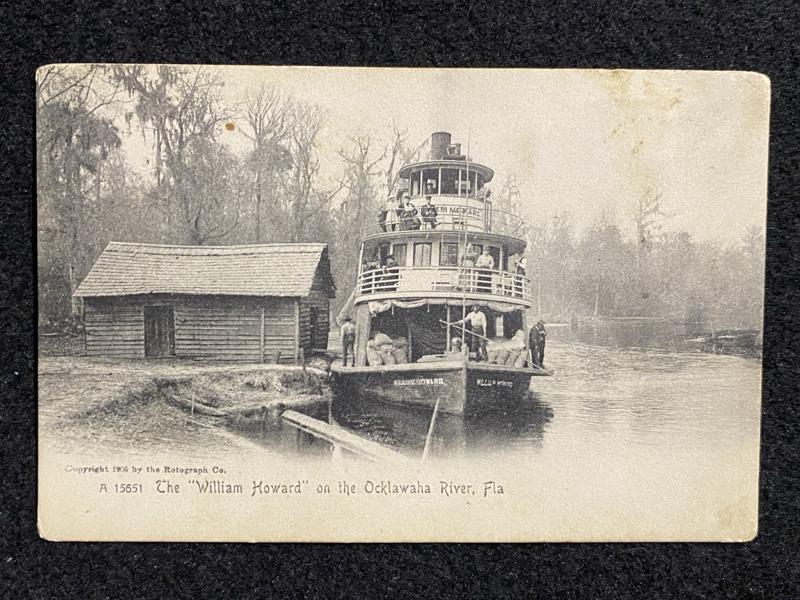 Steamboat William Howard On Ocklawaha River Florida FL Antique Photo Postcard