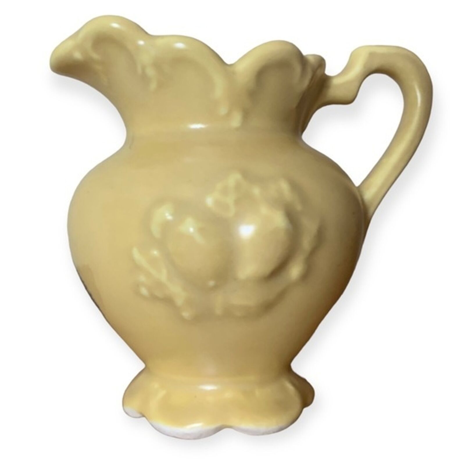 Vintage Camark Deluxe Artware Miniature Pitcher Vase in Yellow - USA